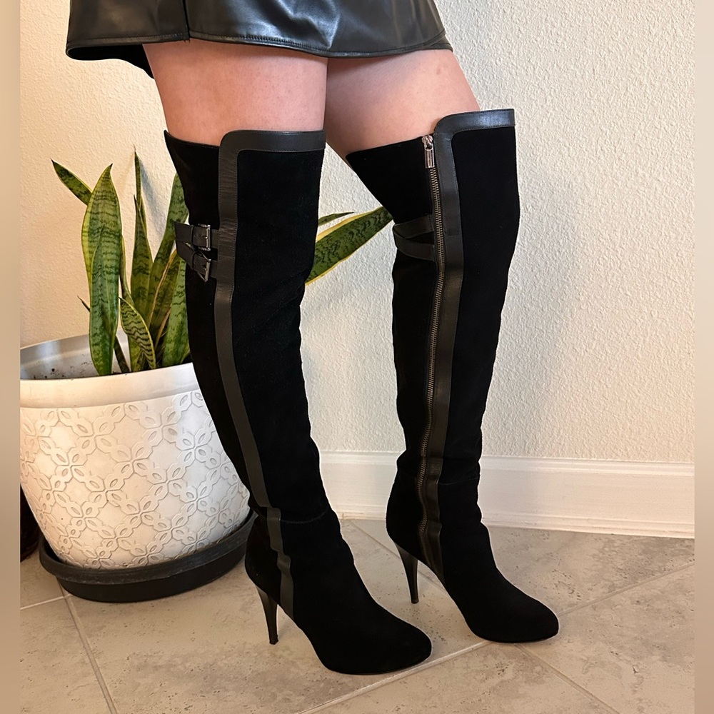 Excellent condition Michael Kors Delaney Over Knee Suede Boots size 8 - Picture 5 of 8